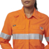 Picture of King Gee Womens Shieldtec Lenzing FR Hi Vis Open Front Taped Shirt (K84003)