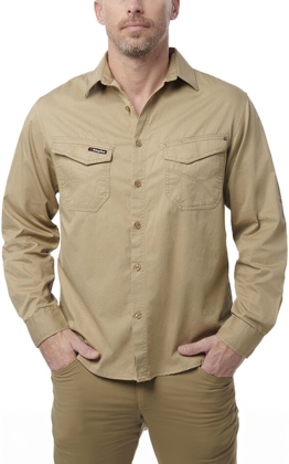 Picture of King Gee Tradies Lightweight Cotton Drill Long Sleeve Work Shirt (K14350)