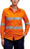 Picture of King Gee Womens Workcool 2 Hi Vis Reflective Work Shirt (K44545)