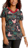 Picture of Cherokee Scrubs Womens Holiday Heads Scrub Top (TF769 MKZD)