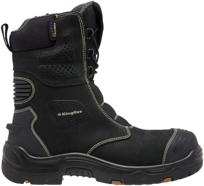 Picture of King Gee Bennu Pro 9 Zip Sided Work Boot - Black (K28006)