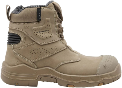 Picture of King Gee Womens Bennu Pro 6 Zip Sided Work Boot - Stone (K28013)