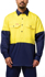 Picture of Hard Yakka Hi Vis 2 Tone Closed Front Long Sleeve Shirt with Gusset (Y07984)