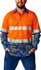 Picture of Trademutt Mens Pearler Orange Day/Night Hi Vis Full Button Long Sleeve Workshirt (TM-21542)