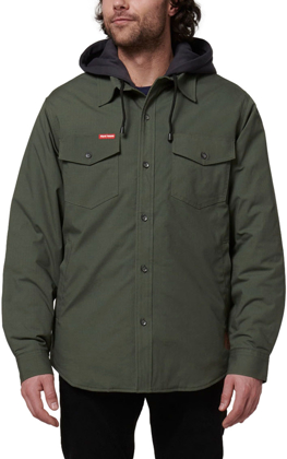 Picture of Hardyakka Mens Heritage Quilted Hooded Shacket (Y06691)