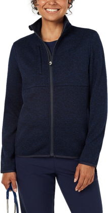 Picture of NNT Uniforms Womens Textured Fleece Zip Front Jacket - Navy (CAT5E2-NAV)