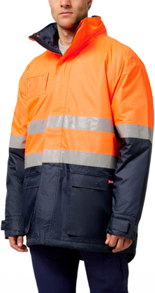 Picture of Hardyakka Core Hi Vis 2 Tone Taped Quilted Waterproof Jacket (Y06685)